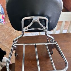 Motorcycle seat back rest