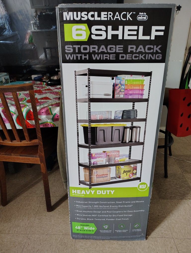 Brand New In Box MuscleRack 6 Tier Shelves