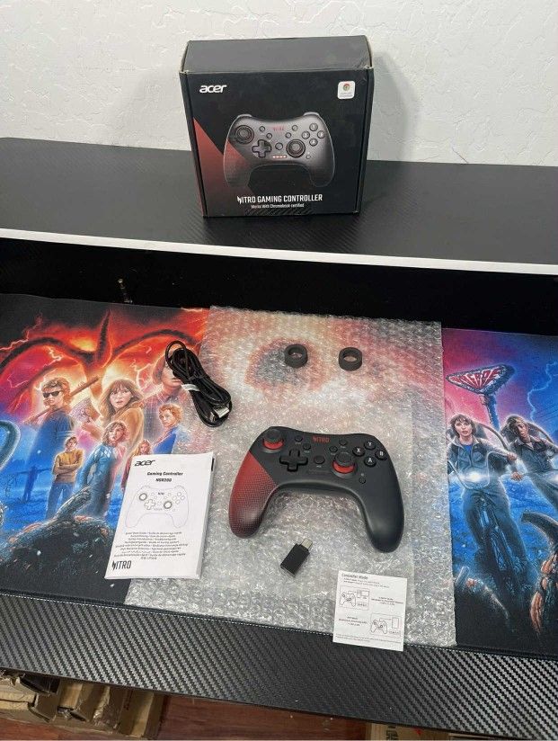 New Acer Nitro Wired Gaming Controller - Featuring Joystick, Directional Pad, Turbo Button, Action Buttons and LED Indicator Lights - Compatible W/ Wi