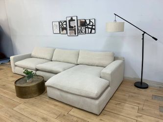 Ashley 2-Piece Off White Cloud Sectional Couch