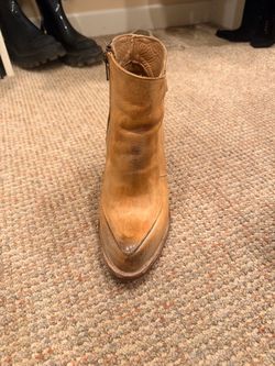 Bed Stu tan leather ankle boots
