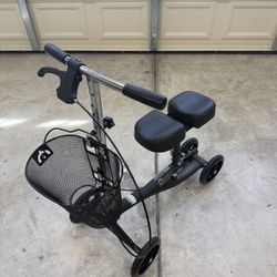 Roscoe Medical Knee Walker Scooter w/ Basket & Padded Seat – 350 lb Capacity