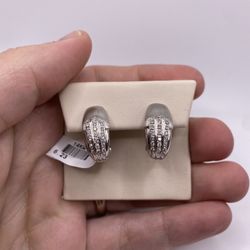 Diamond & Gold Earrings (0.32 C.t) Certified!
