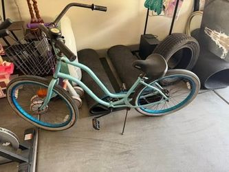 Teal Cruiser Bike with Front Basket