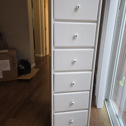White 6 Tier Dresser