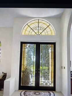 Leaded Stain Glass Doors