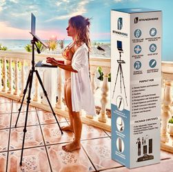 Portable Standing Laptop Desk w/Keyboard Tray