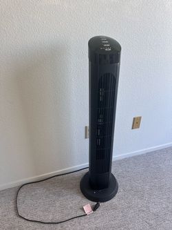 Black Tower Fan with Top Controls