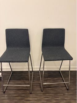 X2 gray/chrome IKEA bar stools