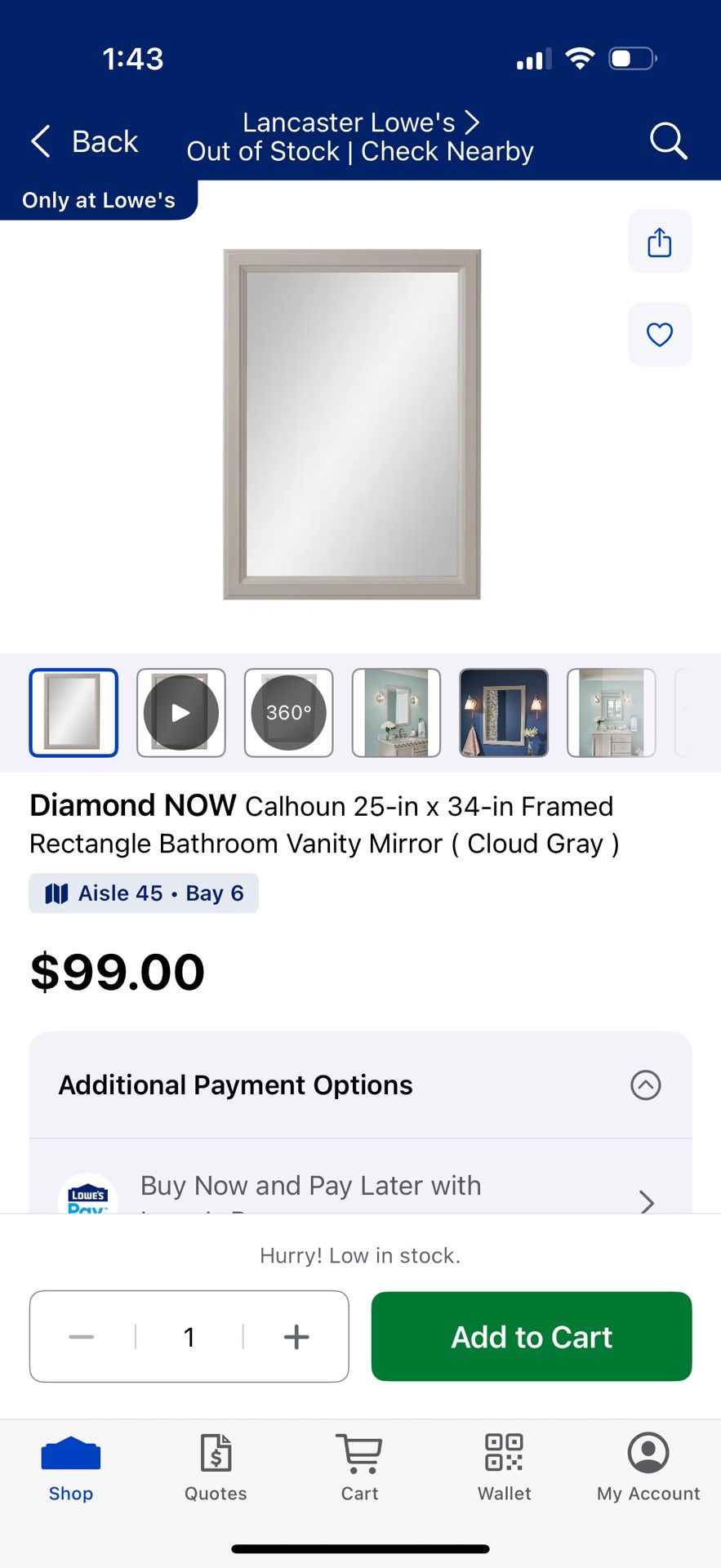 Brand new In Box Vanity Mirror