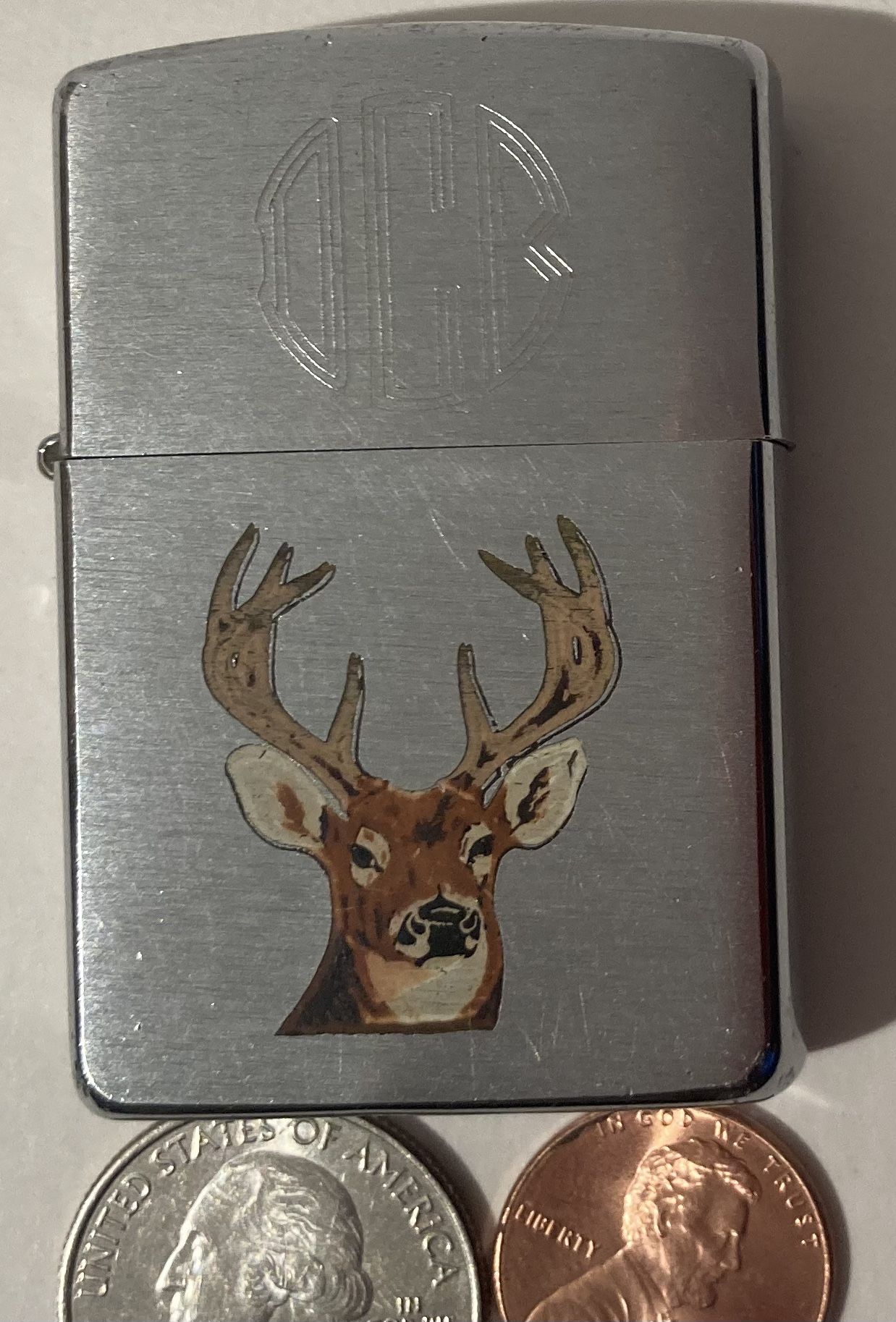 Vintage Zippo Lighter Buck Deer