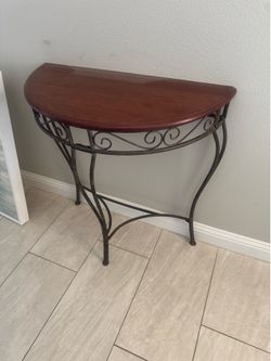 Wooden entry table