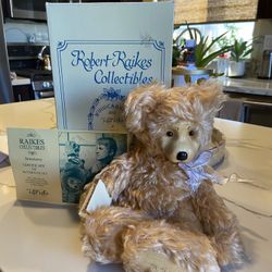 Robert Raikes Wood Carved Face Teddy Bear