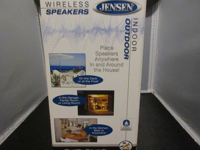 Jensen Indoor/Outdoor Wireless Speakers with Transmitter & Remote