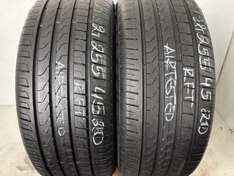 2 Tires 255 45 20 Pirelli Scorpion Verde As Run Flat Like New No Repairs