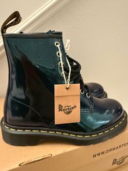 Dr. Marten’s Patent Leather Teal Sparkle Boot