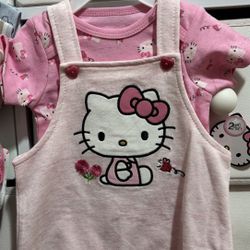 Hello Kitty 2PC Overall Set