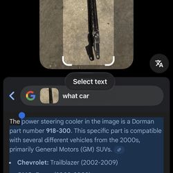 power steering cooler in the image is a Dorman part number 918-300. This specific part is compatible with several different vehicles from the 2000s, p