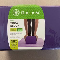 Gaiam Foam Yoga Block Purple New