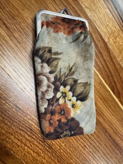 vintage velvety eyeglass case change purse