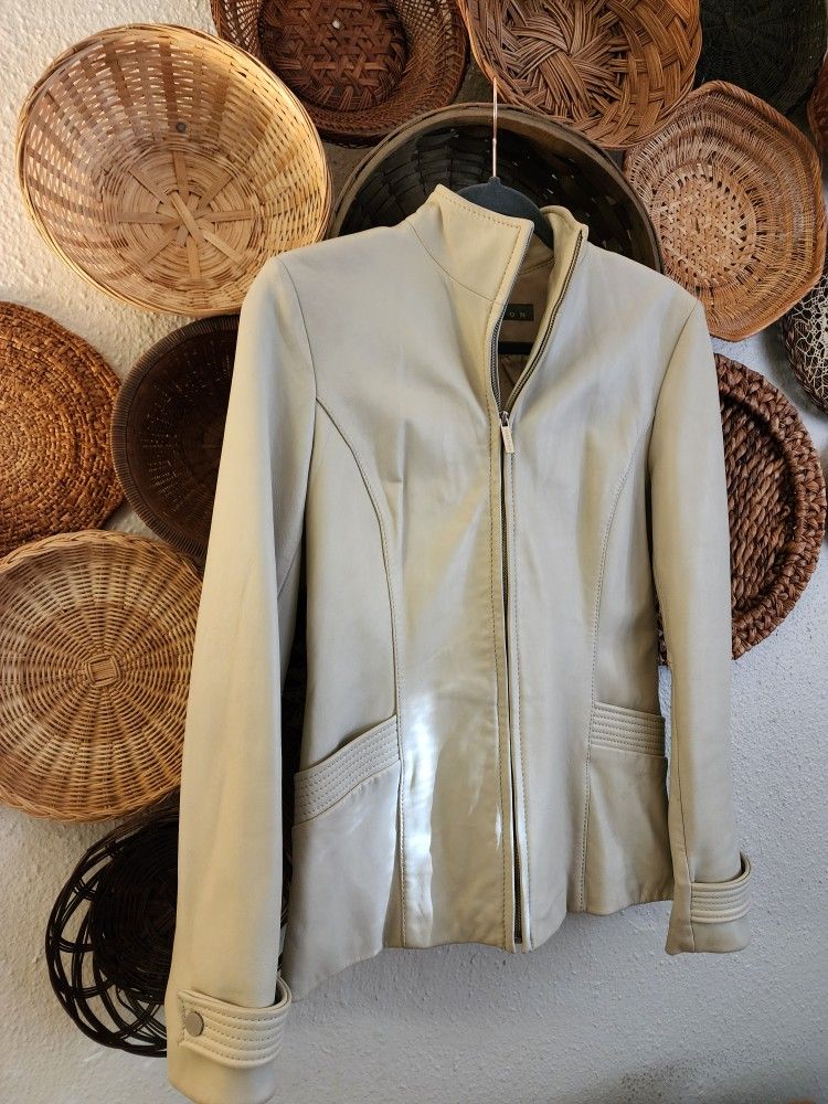 Kenneth Cole Reaction Leather Jacket Small