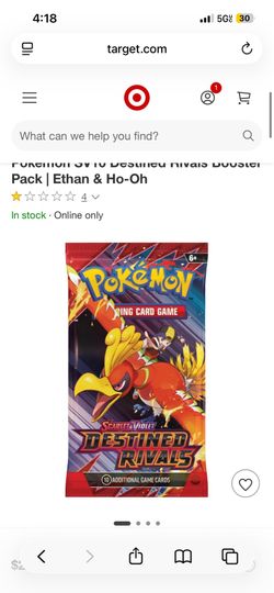 Pokemon SV10 Destined Rivals Booster Pack | Ethan & Ho-Oh