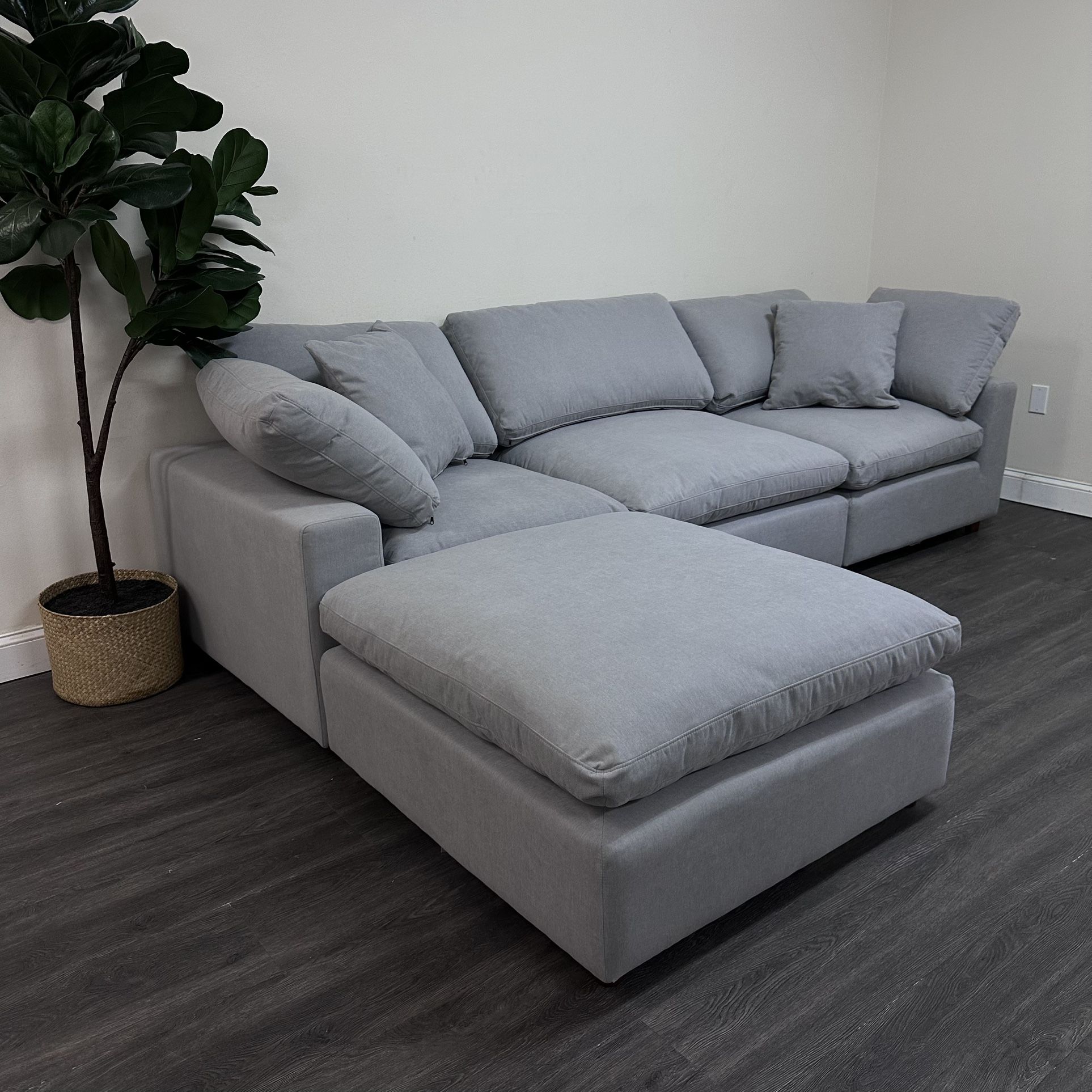 New Gray Sofa Cloud Couch Sectional