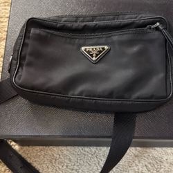 Prada Re Nylon And Saffiano Leather Belt Bag