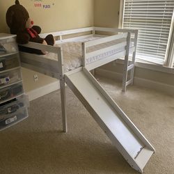 Child’s Slide Loft Bed (twin size) White $124
