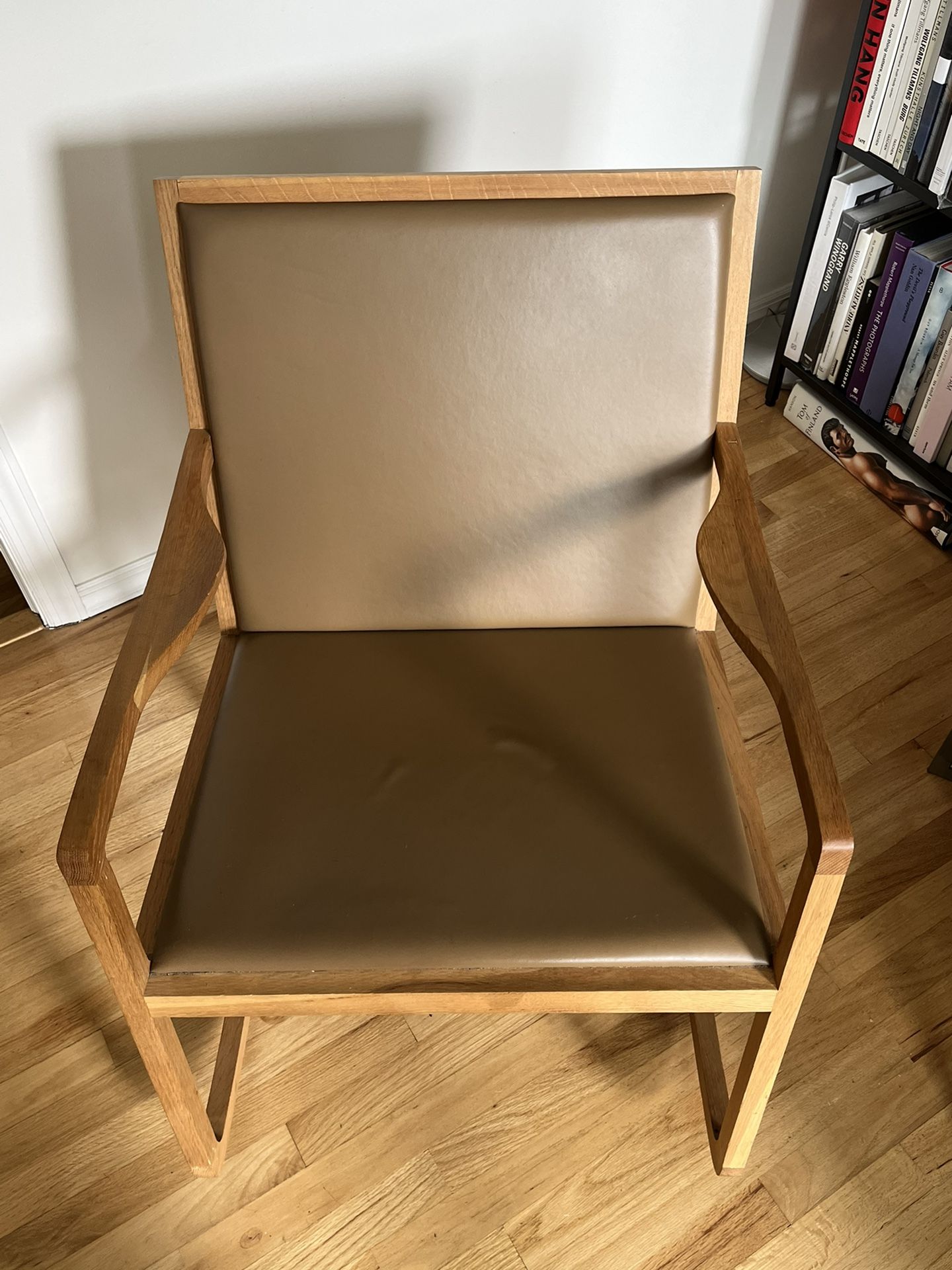 Wood & Leather Rocking Chair