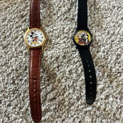 Montre-bracelet Dick Tracy Villain FlatTop par Timex « Eat Lead / EUC Vintage Lorus Mickey Mouse watch 