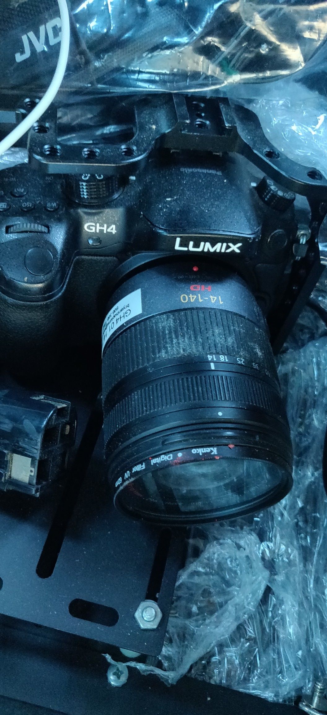 Lumix GH4 camera with lens