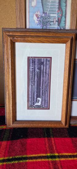 Framed Forest Scene Art Print