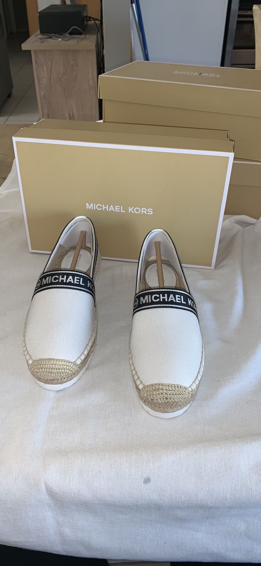 Size 7.5 mathilde espadrille slip ons Michael kors