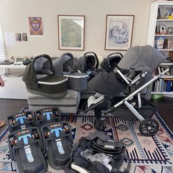 Uppababy Double Stroller/Car Seat System for Twins 
