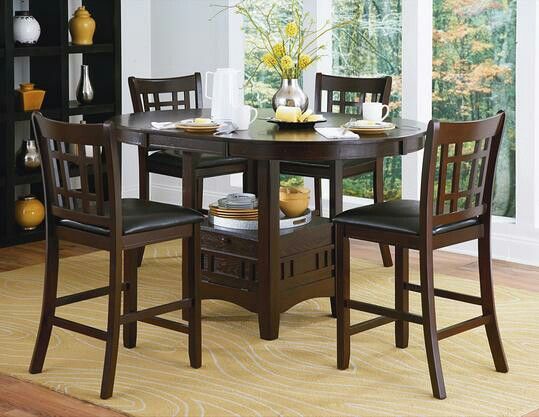 Junipero Dark Cherry Extendable Counter Height Set | 2423