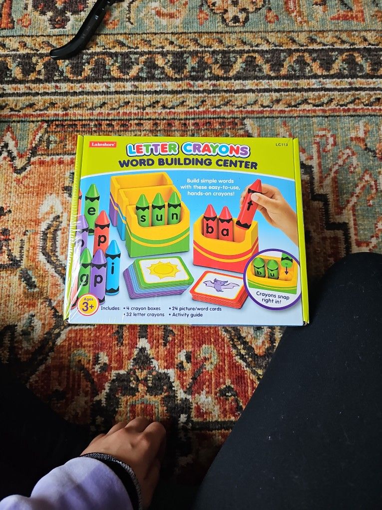 Lakeshore Letter Crayons Word Building Center Toy