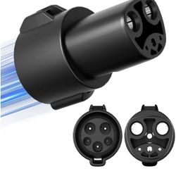 J1772 to Tesla Charger Adapter,for Tesla Model-3/Y/X/S with Safety Certified Charger Connecting Charging Adapter, Max 80A 250V Fast Charging,IP65 Wate
