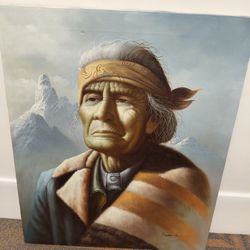 Picture Of A Indian Chief. . W Painters Signature