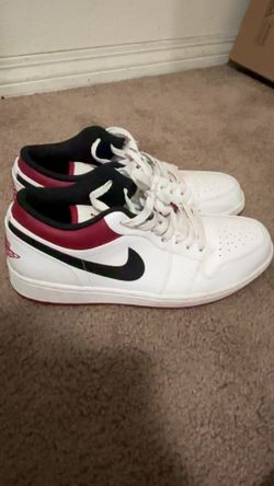 Jordan 1 low White University Red Black