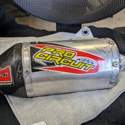 Pro Circuit T-6 Slip On Silencer Exhaust For A Dirt Bike