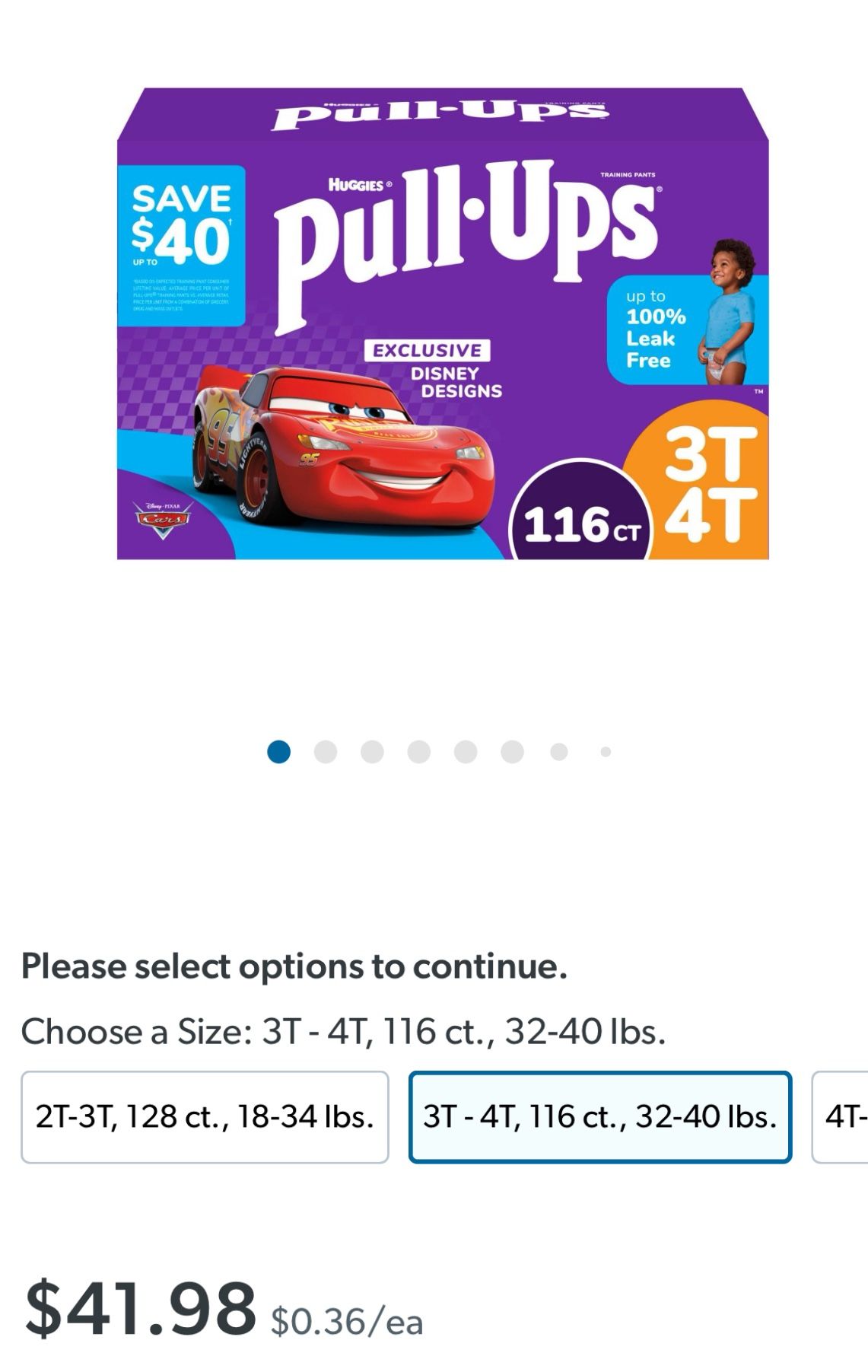 3t-4t Huggies Pull Ups Training Pants