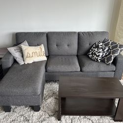 L-Shaped Couch-Grey