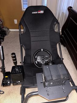 Ares Wing Racing Sim Cockpit with Wheel and Moza Shifter