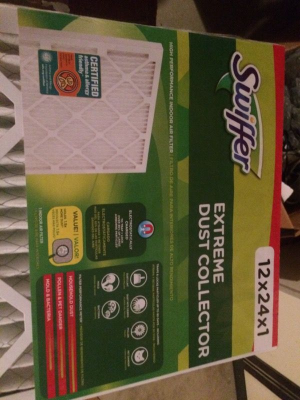 12x24x1 swifter allergen furnace filters qty 10
