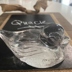 Glass Duck Figurine or paperweight