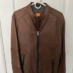 Hugo Boss Lambkin Leather 34 Regular Motorcycle Jacket. Cost $850 New