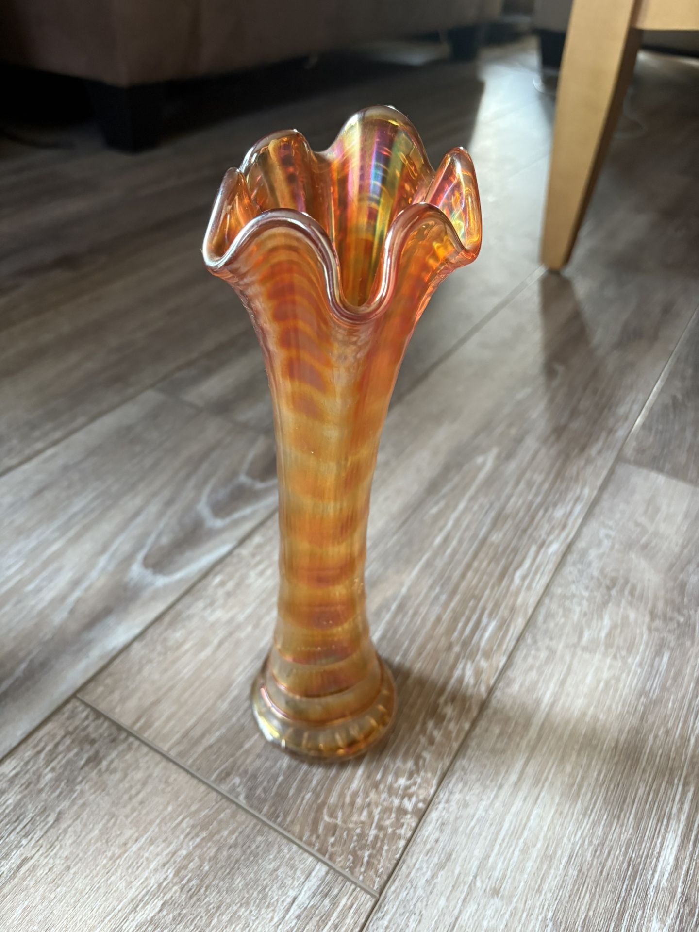 Beautiful Orange Antique Vase