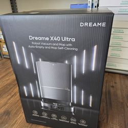 DREAME X40 Ultra Robotic Vacuum with Removable & Liftable Mop, 12,000Pa Suction, Side Brush Extensive Cleaning, 158°F Mop & Washboard Self Cleaning, A