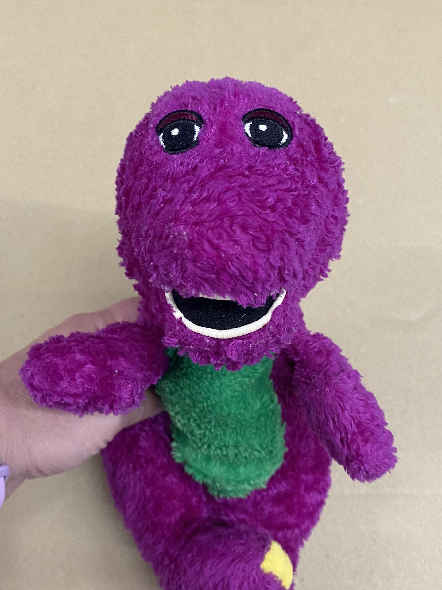 Vintage Barney the Dinosaur Plush 11” Lyons Partnership Stuffed Golden Bear rare